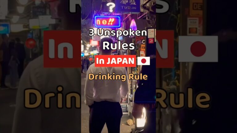 3 Unspoken Drinking Rules you need to know in Japan🇯🇵 | #shorts #Japan #UnspokenRule #Nightlife